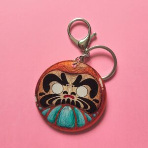 Chaveiro de Acrílico Daruma Laranja