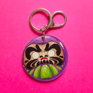 Chaveiro de Acrílico Daruma Roxo