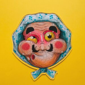 Placa de Acrílico Daruma Hyottoko