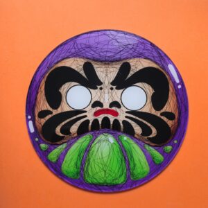 Placa de Acrílico Daruma Roxo