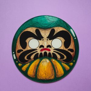 Placa de Acrílico Daruma Verde