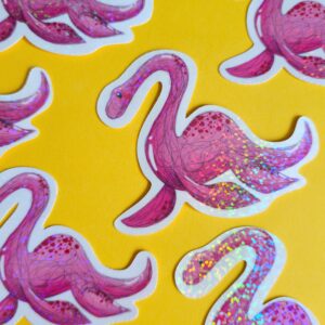 Adesivo Holográfico Plesiossauro