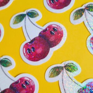 Adesivo Holográfico Cereja