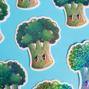 Adesivo Holográfico Brócolis