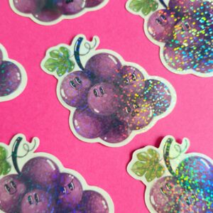 Adesivo Holográfico Uva