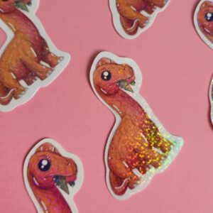 Adesivo Holográfico Braquiossauro