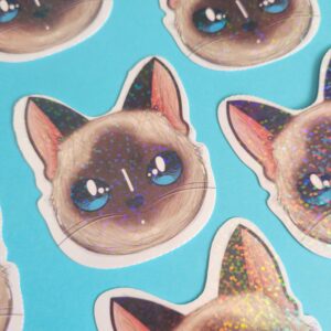 Adesivo Holográfico Gatinho Sialata