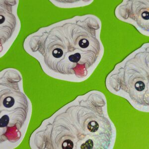 Adesivo Holográfico Maltês