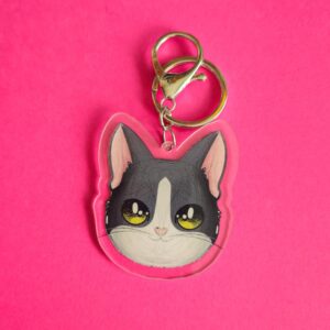 Chaveiro Acrílico Gatinho Frajola