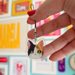 Pingente Gatinho Tricolor